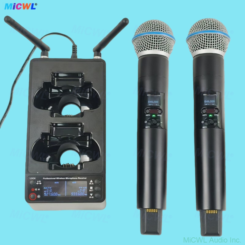 Rechargeable SLXD24 Beta58 Handheld Digital Wireless Microphone System – Professional UHF Mic for Stage Performance, Karaoke, Party & Live Events Bodypack Charging Option