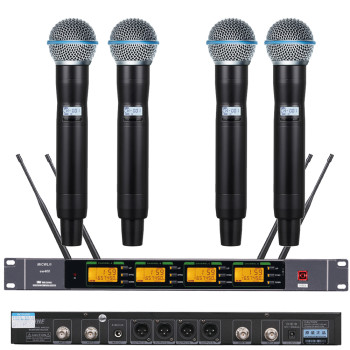 MiCWL ew400 400 Channel Beta58 Wireless DJ Karaoke Microphone System 4 Beta58 Handheld Dynamic Cardioid Limited Edition
