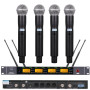 MiCWL ew400 400 Channel 4 SM58 Handheld Wireless Microphone System Stage DJ Karaoke Singing LED Receiver