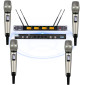 ULXD4Q 4-Channel Digital Wireless Microphone System with 4 SKM9000 Handheld Transmitters KSM9 Capsules 24-bit Audio Encryption Low Latency for Stage Church School Karaoke DJ Live Streaming