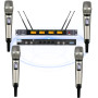 ULXD4Q 4-Channel Digital Wireless Microphone System with 4 SKM9000 Handheld Transmitters KSM9 Capsules 24-bit Audio Encryption Low Latency for Stage Church School Karaoke DJ Live Streaming