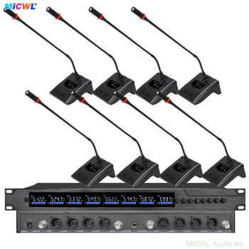 MiCWL M500 8 Channel UHF Digital Wireless Microphone System 8 Table Conference Handheld Headset Lavalier Mics 500MHz Frequency-590MHz MiCWL M500 8 Channel UHF Digital Wireless Microphone System 8 Table Conference Handheld Headset Lavalier Mics 500MHz Frequency-590MHz