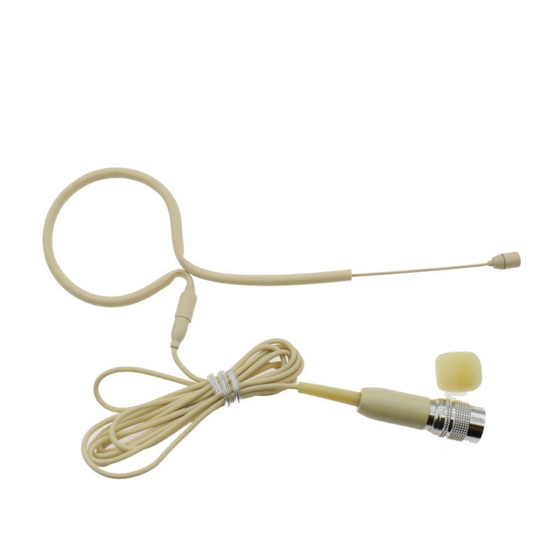 Beige MX153 Hanging Earset Headset Microphone For Shure Sennheiser EW G3 G4 4Pin AKG Samson 3Pin Limited Edition