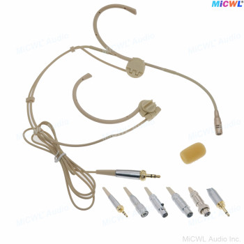 MiCWL CM90 Beige Cardioid Foldable Headset Microphone for Shure Sennheiser AKG Audio-Technica Head worn Wireless MiCWL CM90 Beige Cardioid Foldable Headset Microphone for Shure Sennheiser AKG Audio-Technica Head worn Wireless