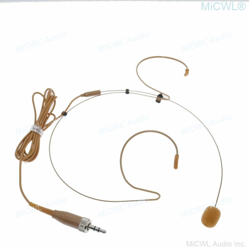 Brown Tan Color Headset Hanging Microphone For Sennheiser G2 G3 G4 Wireless System 3.5mm Screw Loack Plug For Stage Karaoke Sing B40
