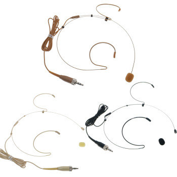 Beige Tan Black Double Ear Headset For Sennheiser G2 G3 G4 EW XV Pocket Transmitter HM200 3 Color