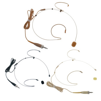 SL4 Hidden Flexible Double Earset Microphone For Sennheiser EW100 300 500 G2 G3 G4 BeltPack Microfone 3 Color Perfect Singing Speech