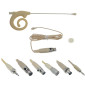 Beta-12 Snail Earset Headset Microphone For Shure Sennheiser AKG MiPro Wireless Bodypack Transmitter Omnidirectivity Capsule