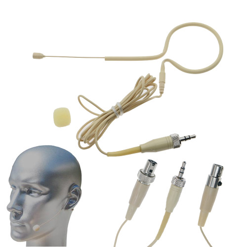 Beige MX153 Hanging Earset Microphone